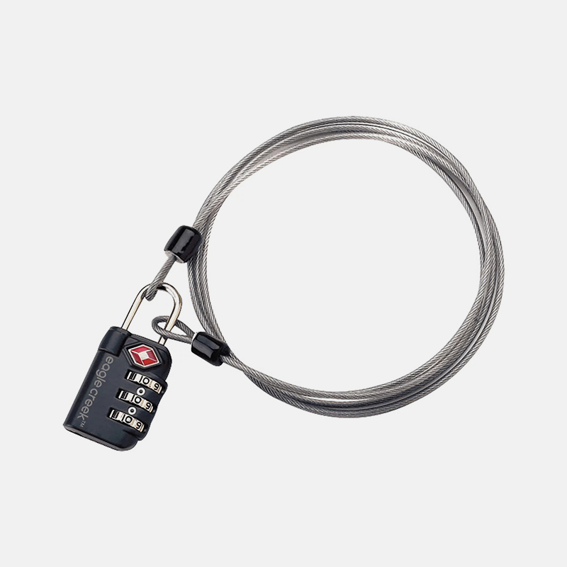 3DIAL TSA LOCK & CABLE מנעול עם קוד וכאבל בצבע graphite 